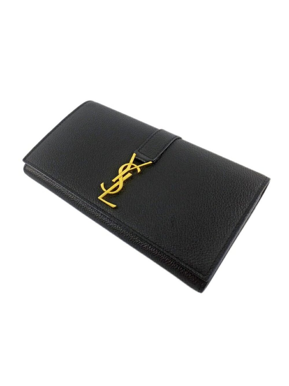 Saint Laurent Ten YSL Line Large Flap Wallet Gold Black - Picture 9 of 10
